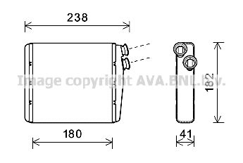 AVA QUALITY COOLING Теплообменник, отопление салона VO6163